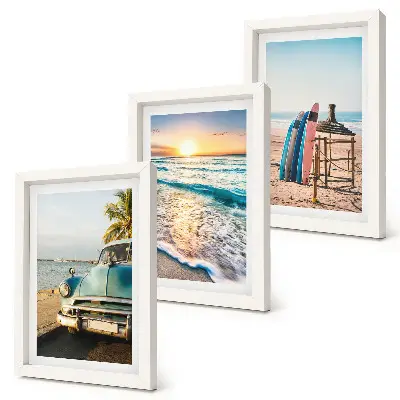3-piece wall art set featuring miami sunset view over the sea