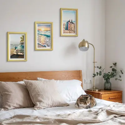 3-piece wall art set featuring miami sunset view over the sea