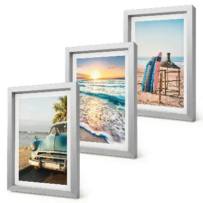 3-piece wall art set featuring miami sunset view over the sea