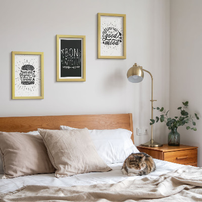 Photo frame wall Graphics with food and culinary slogans