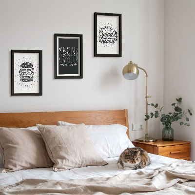 Photo frame wall Graphics with food and culinary slogans