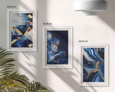 3-piece wall art set Abstract elegant patterns with accents