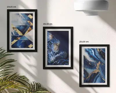 3-piece wall art set with abstract elegant patterns and accents