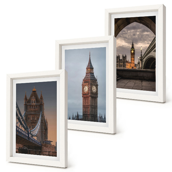 Photo frame wall Views of London with the bridge and Big Ben