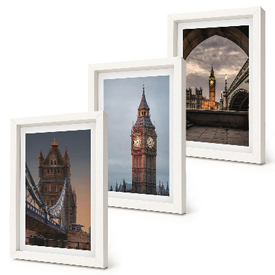 Photo frame wall Views of London with the bridge and Big Ben