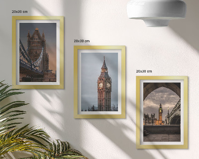 Photo frame wall Views of London with the bridge and Big Ben