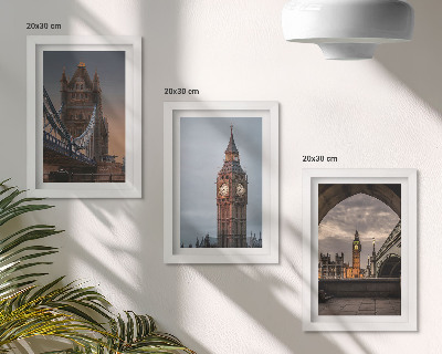 Photo frame wall Views of London with the bridge and Big Ben