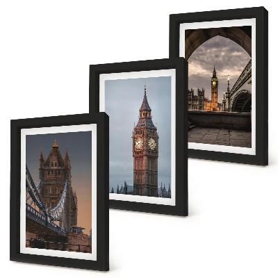 Photo frame wall Views of London with the bridge and Big Ben