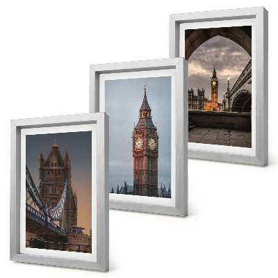 Photo frame wall Views of London with the bridge and Big Ben
