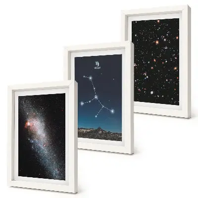 Virgo constellation galaxy wall art set 3 piece set
