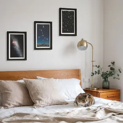 Virgo constellation galaxy wall art set 3 piece set