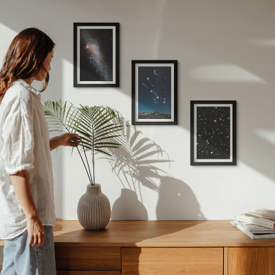 Photo frame wall Cosmic starscapes and the constellation of Taurus