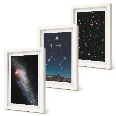 Photo frame wall Space galaxy constellation Libra night sky