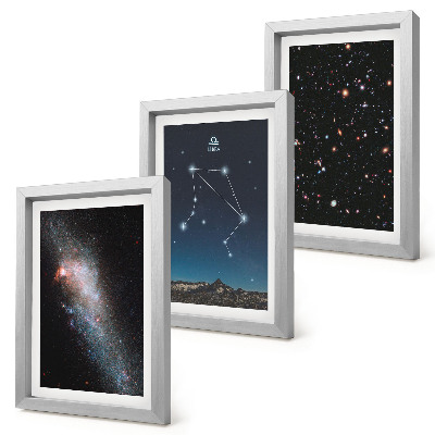 Photo frame wall Space galaxy constellation Libra night sky