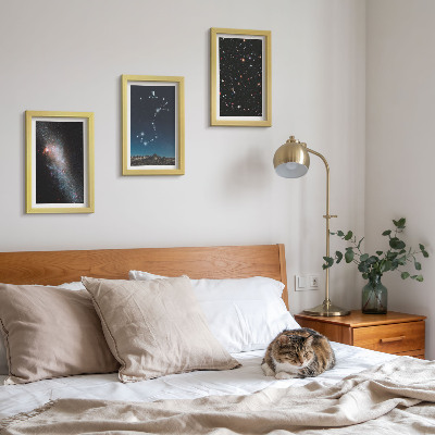 Photo frame wall Cosmic landscapes of galaxies and the constellation of Scorpius