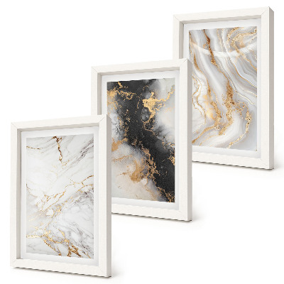 Photo frame wall Abstract patterns in shades of white and black