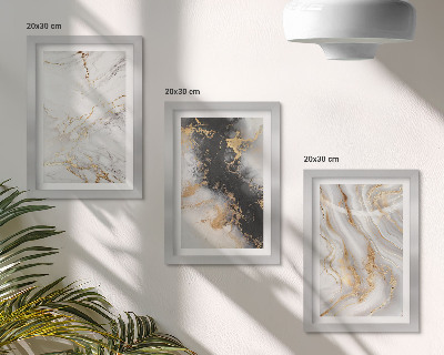 Photo frame wall Abstract patterns in shades of white and black