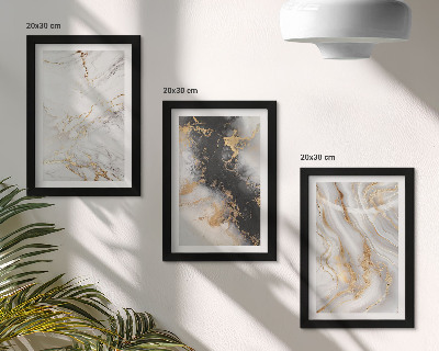 Photo frame wall Abstract patterns in shades of white and black