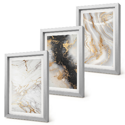 Photo frame wall Abstract patterns in shades of white and black