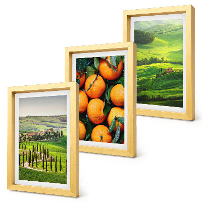 Photo frame wall Italian countryside landscape with oranges and nature