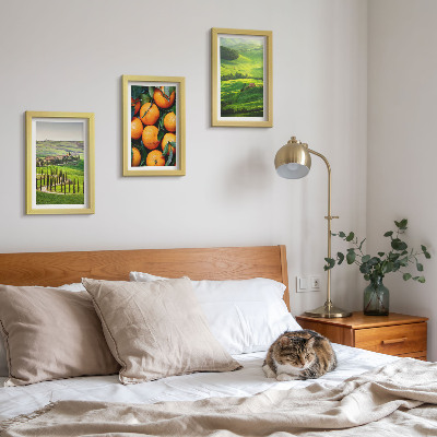 Photo frame wall Italian countryside landscape with oranges and nature