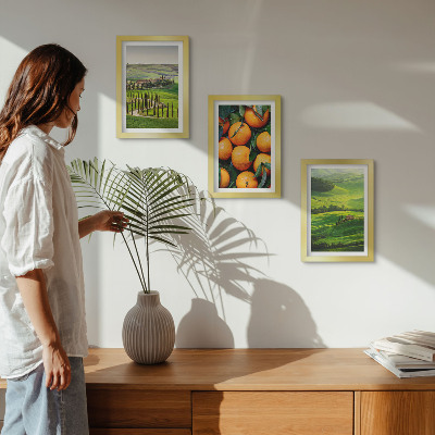 Photo frame wall Italian countryside landscape with oranges and nature
