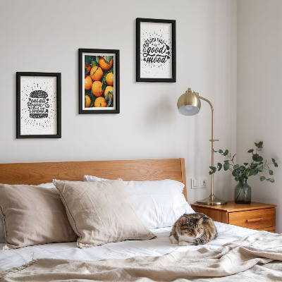 3-piece wall art set Kitchen motifs and juicy oranges