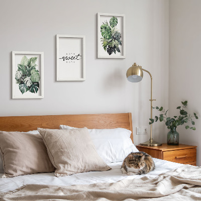 Photo frame wall Green plants with the words Sweet Home
