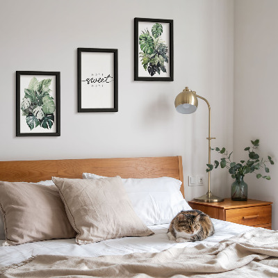 Photo frame wall Green plants with the words Sweet Home