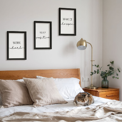 Framed triptych Minimalist motivational quotes that inspire