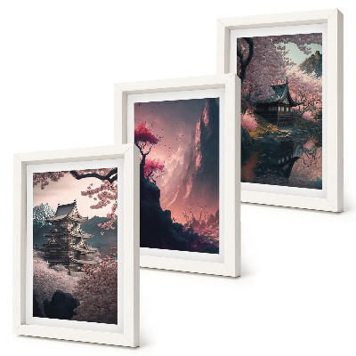 Photo frame wall Fantasy landscapes of Japan mountain landscapes