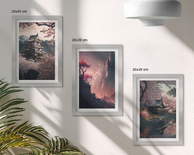 Photo frame wall Fantasy landscapes of Japan mountain landscapes