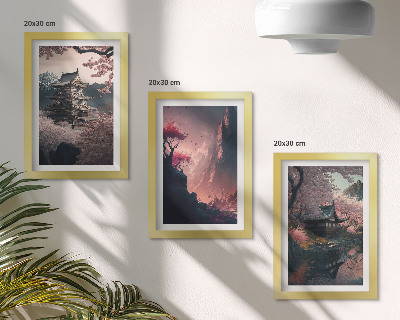 Photo frame wall Fantasy landscapes of Japan mountain landscapes