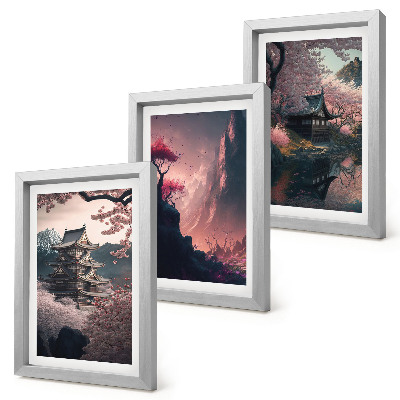 Photo frame wall Fantasy landscapes of Japan mountain landscapes