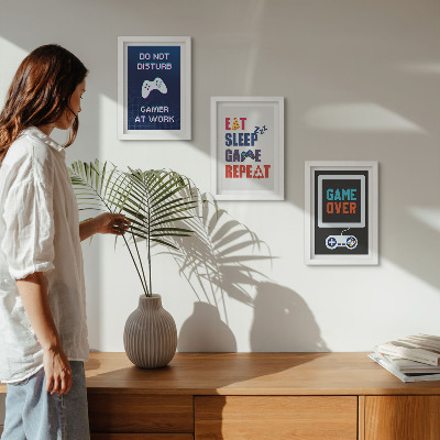 3-piece wall art set Entertainment-related player subtitles