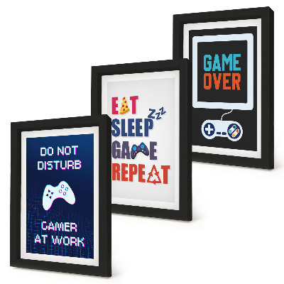 3-piece wall art set Entertainment-related player subtitles