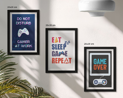 3-piece wall art set Entertainment-related player subtitles