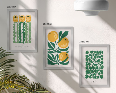 Photo frame wall Plant patterns with flowers and leaves posters