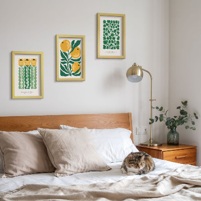 Photo frame wall Plant patterns with flowers and leaves posters