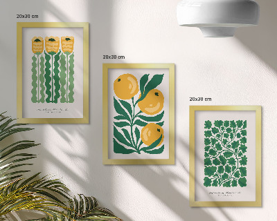 Photo frame wall Plant patterns with flowers and leaves posters
