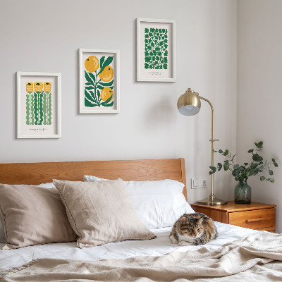 Photo frame wall Plant patterns with flowers and leaves posters