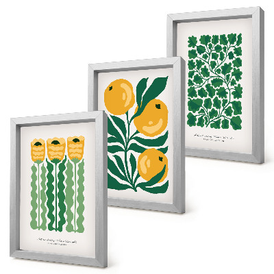 Photo frame wall Plant patterns with flowers and leaves posters