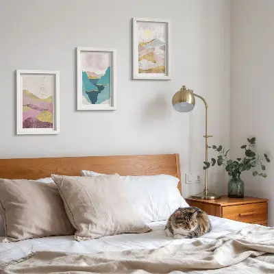 3-piece abstract mountain and sun wall art set abstract landscapes depicting mountains and sun
