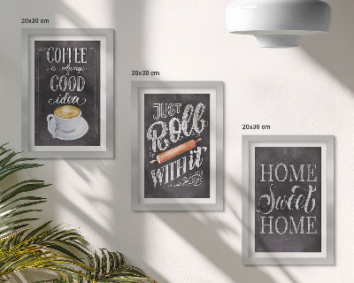 Photo frame wall Coffee, home warmth and coziness