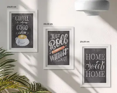 Photo frame wall gallery set with a coffee and home warmth theme