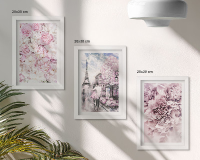 Photo frame wall Flowers in shades of pink romantic landscape