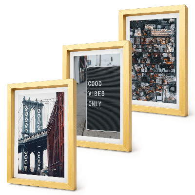Photo frame wall Bridge in the city with street signs, aerial view