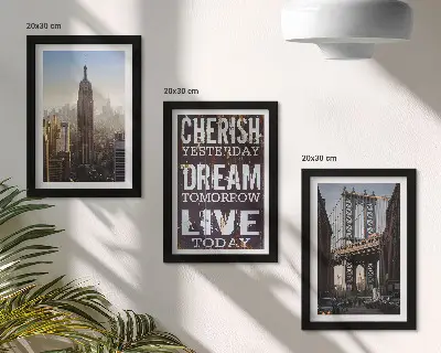 New York City Landscapes with an Inspiring Quote framed triptych