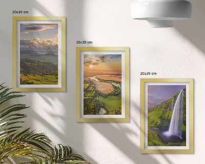 Photo frame wall Mountain river and waterfall views in nature