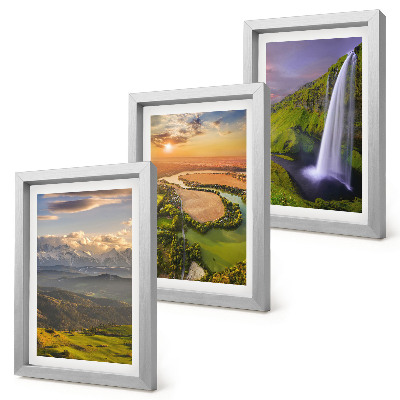 Photo frame wall Mountain river and waterfall views in nature